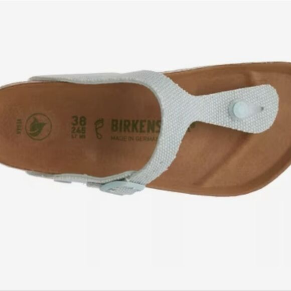 Birkenstock Gizeh Vegan Birko-Flor Sandals- Light Blue - Picture 2 of 12